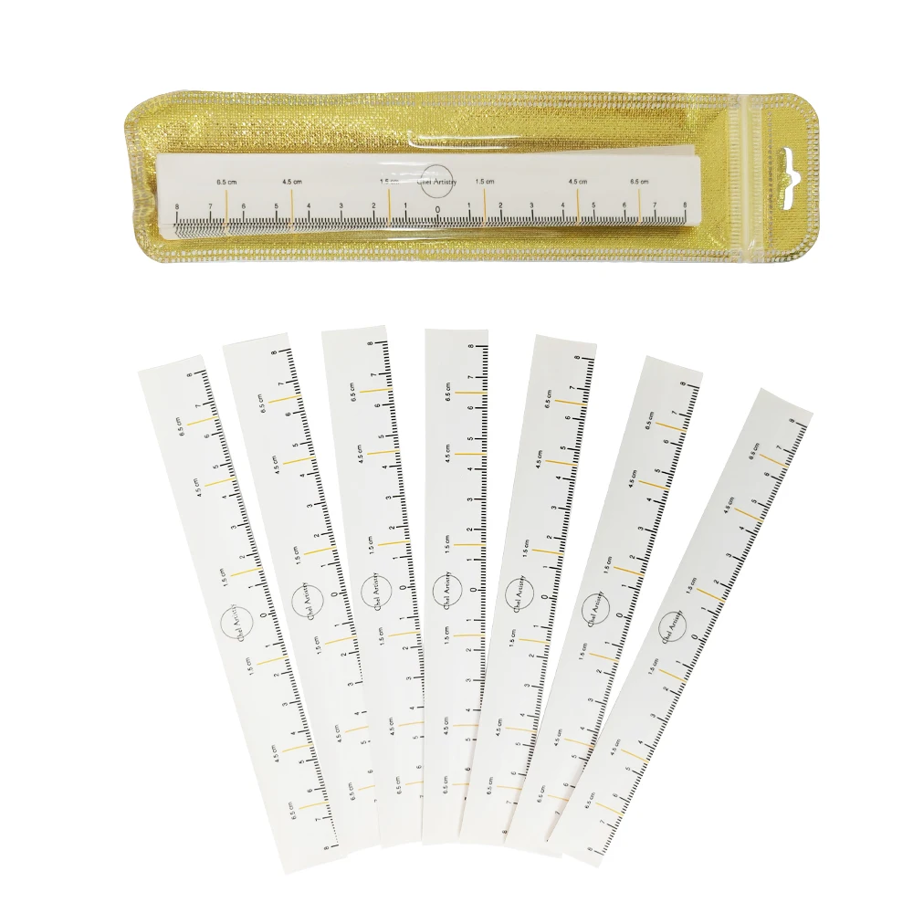 

25pcs Disposable Eyebrow Ruler Sticker Brow Mapping Stencil Sticker for Microblading Brow Mesuring Tool PMU Accessories Supplies