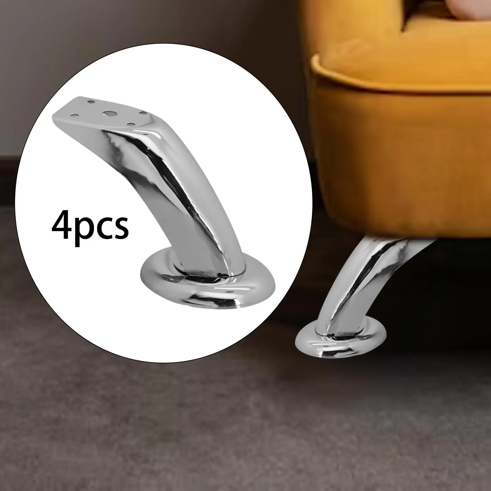 4x Metal Furniture Legs Replacement Couch Legs for Wardrobes Coffee Tables