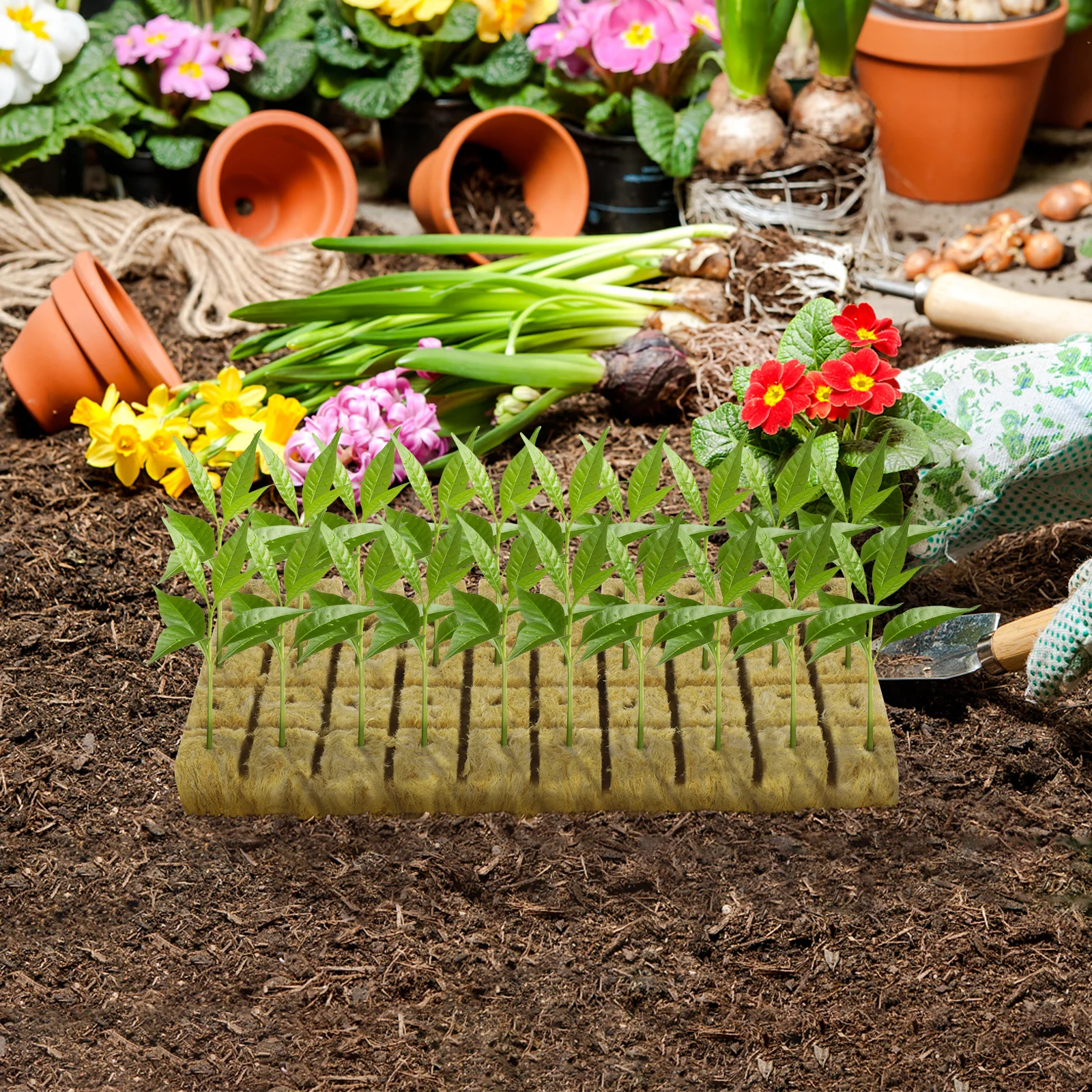 

100Pcs Grow Cubes Plugs Nursery Soil Block Soilless Cultivation Nutrient Block Gardening Supplies for Planting Flower Vegetable