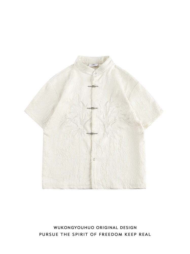 

Новая китайская футболка с вышивкой, повседневная, свободного кроя, молодежная, летняя, модная, для мужчин и женщин