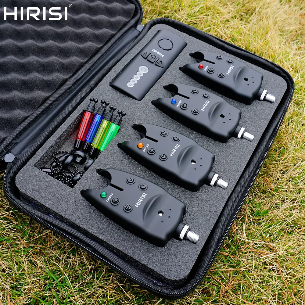 

Hirisi SR-4 Carp Bite Alarm Swinger Set Carp LED Light Adjustable Sensitivity Waterproof Night Angling Tackle Accessories