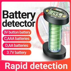 BT138 Digital Battery Testers Magnetic Capacity Detect for AA AAA R03 R14 R20 9V Button cell 18650/21700/16340 lithium Battery