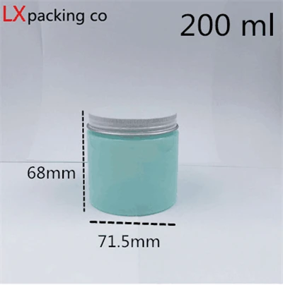 

Factory direct sale 100ml 150ml 200ML 250g blue jar 250ml plastic lid eye mask jar plastic bottle bath salt jar