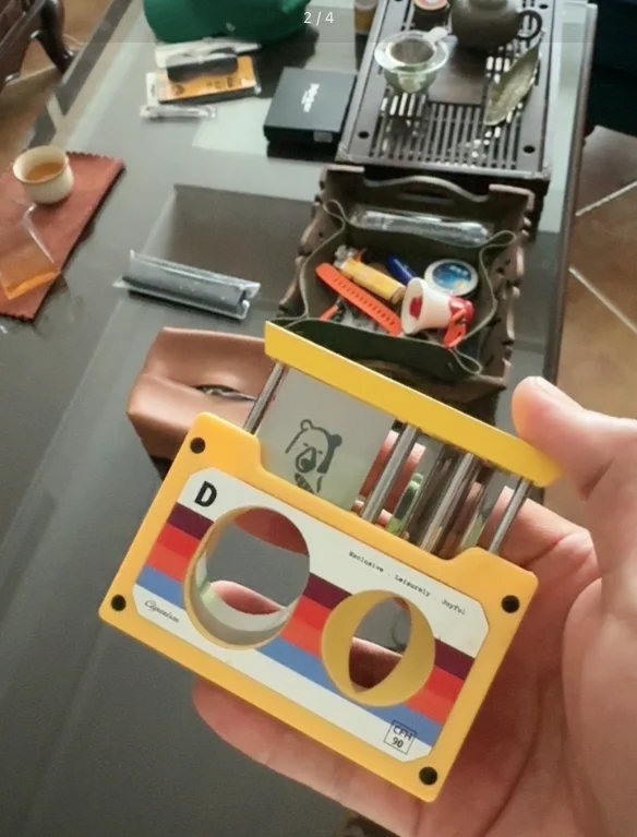 Retro Tape Cassette Triple-Function Multi-Purpose Cigar Cutter Punch Flat Clip V-Clip Scissors Home Garden view 6