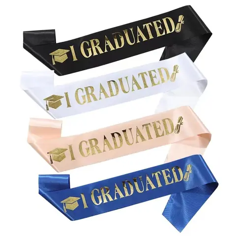Graduation Decorations Class of Glitter Blue Black Ribbon Congratulations Graduation Party Decorations