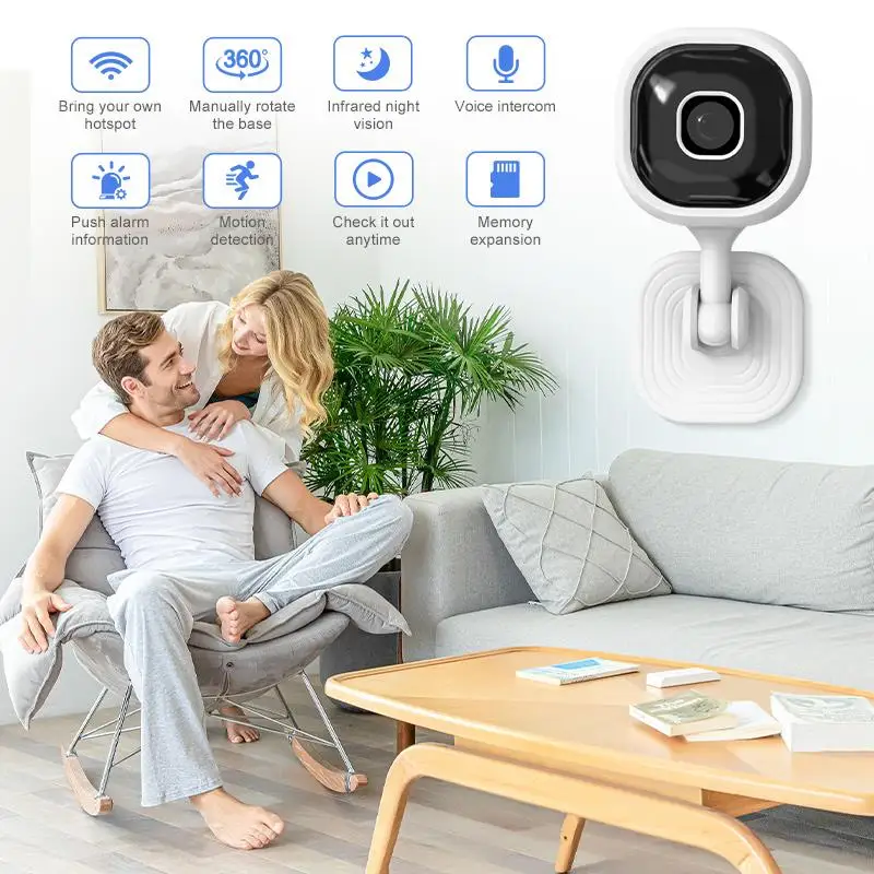 

1080P Camera for Baby and Pet Monitor, Indoor Security Camera w/PIR Motion Detection, Night Vision, Local & TF Card Storage