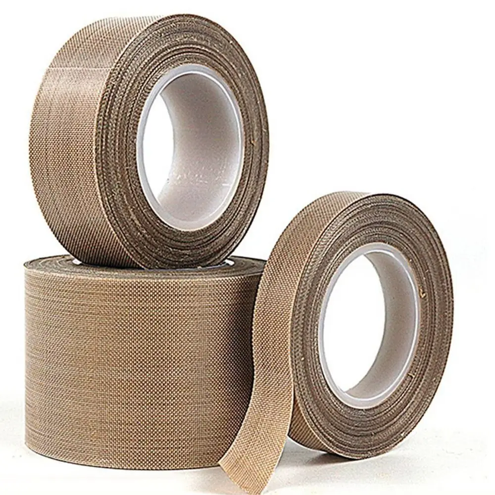 10m/Roll Wear Resistance Insulating Flame Retardant Cloth Tape PTFE Tape Adhesive Sealing Machine High Temperature Resistance