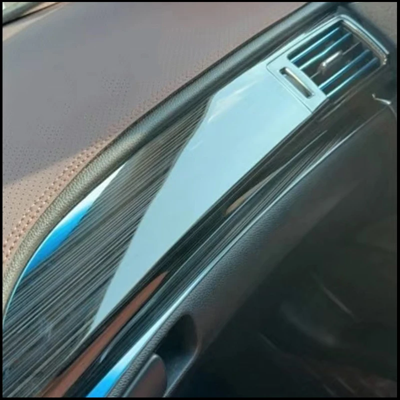 Car Styling For Honda Accord 2013-2016 9th LHD Instrument Vent Center Control Panel Cover Trim Decorate Strip Auto Accessories