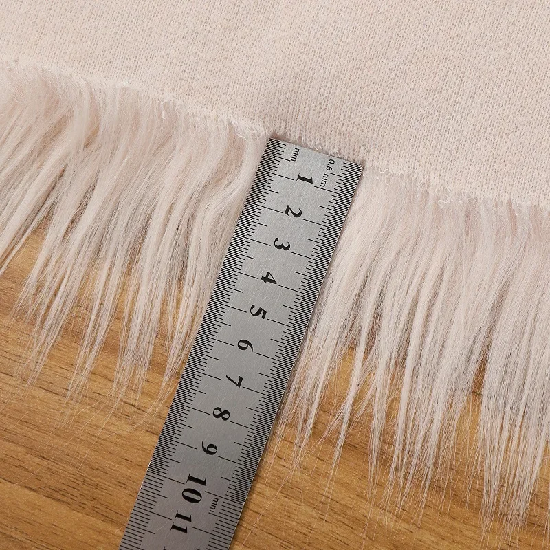 Thickened 9cm Long Hair Plush Fabric By The Meter for Toys Clothing Doll Upholstery Sewing Soft Faux Fur Cloth Pink Purple Red