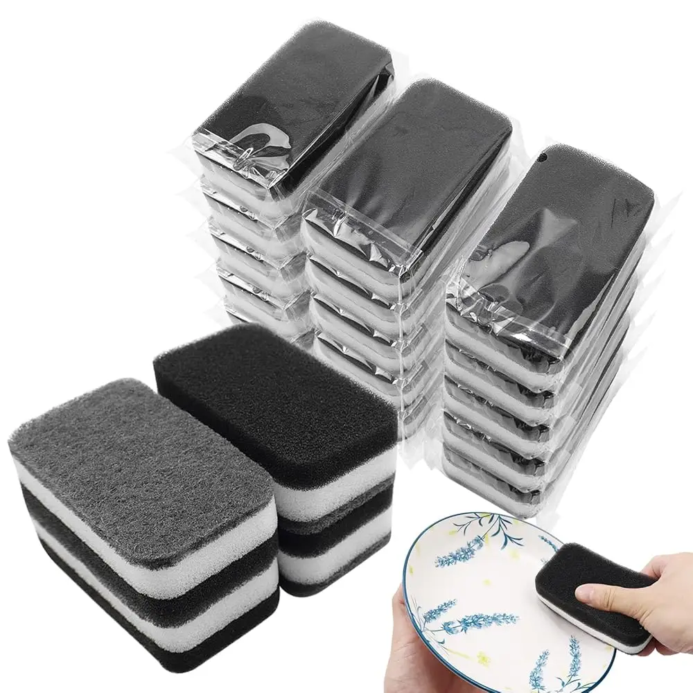 

Kitchen Dishwashing Sponge Individually Wrapped Sponges, Bulk Non Scratch Scouring Pad Odor-Free Dish Sponges for Washing Dis