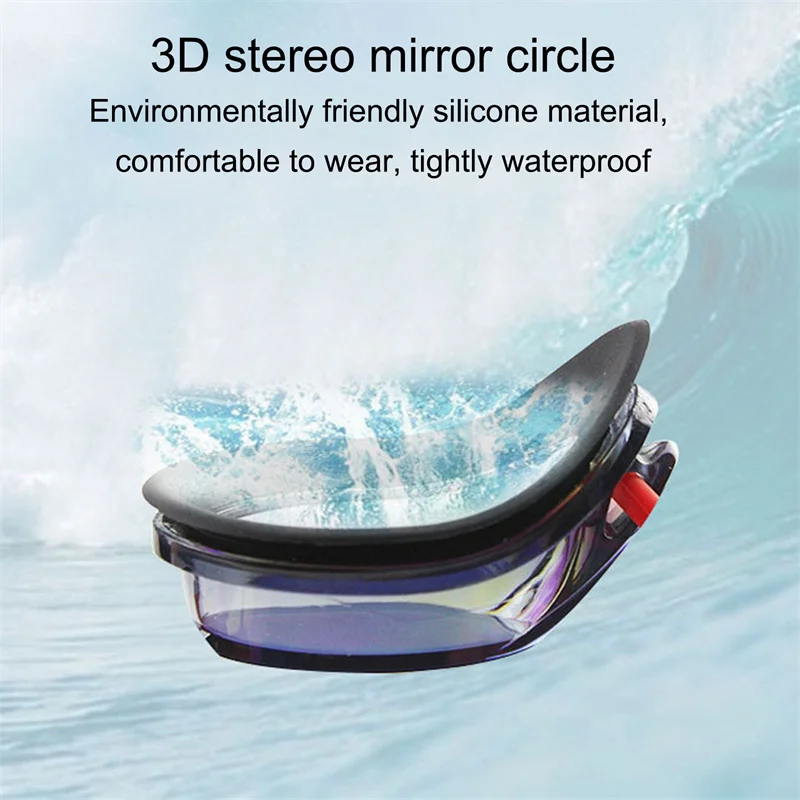 Professional Competition Swimming Goggles Plating Anti-Fog Waterproof UV Protection Silica Gel Goggles