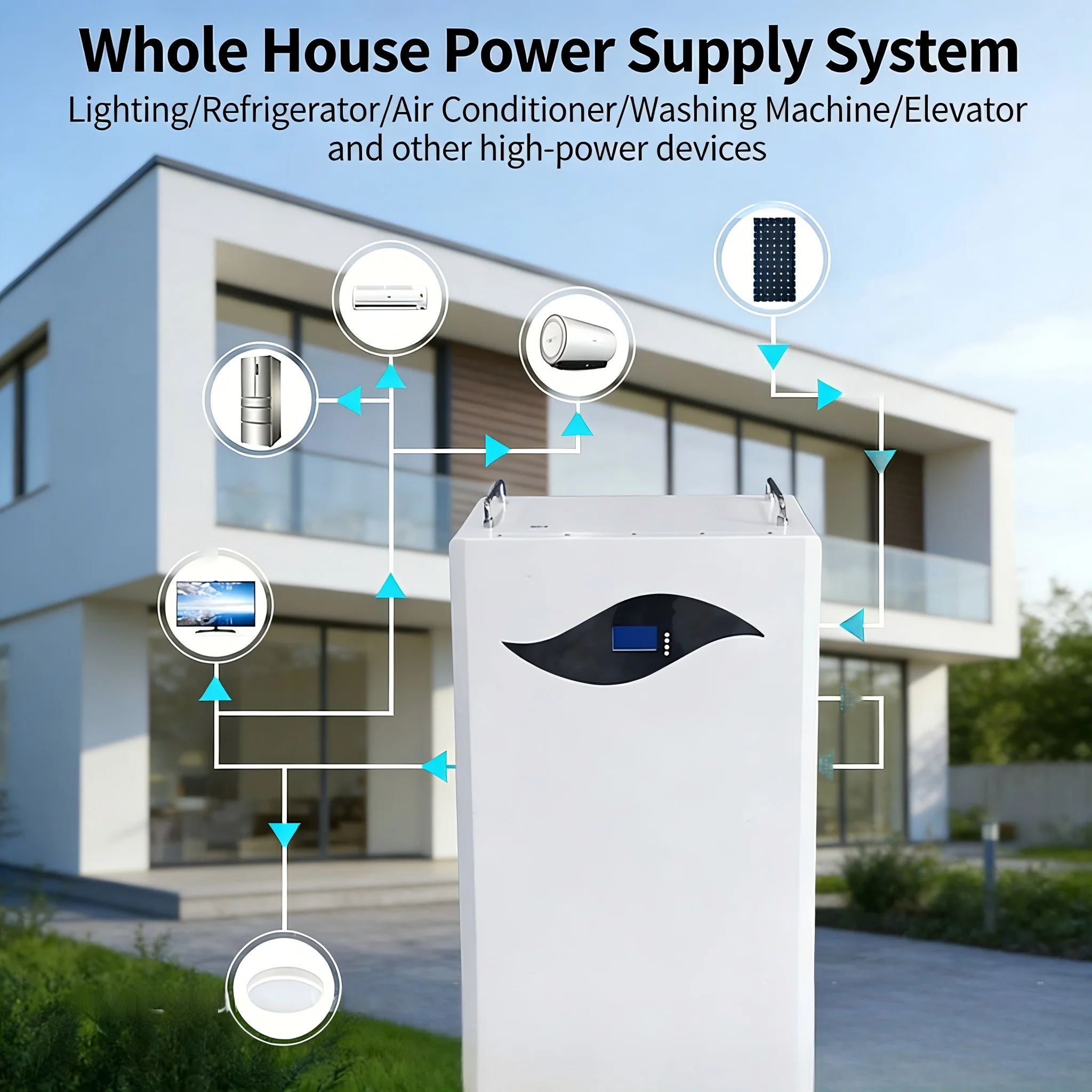 Hot-selling 10KW Hybrid Solar Inverter 5KW Solar Panels Battery Storage Solar System
