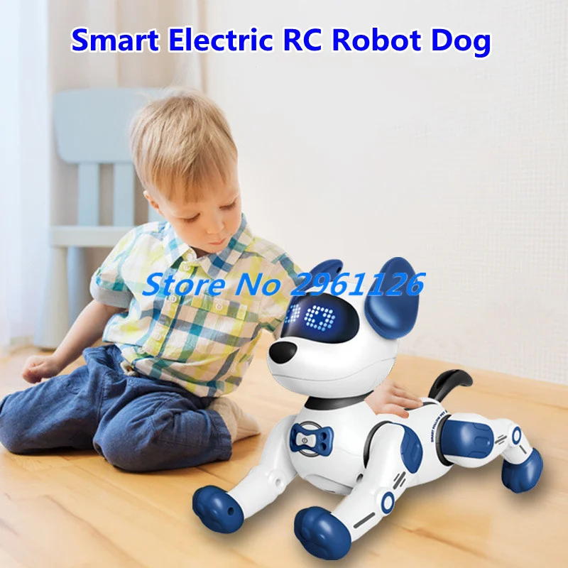 Sing Dance Kids accompagnare telecomando Robot Dog 2.4G Eyes Glow Cute Fun Styling Touch Interaction Electric RC Robot Dog Gift