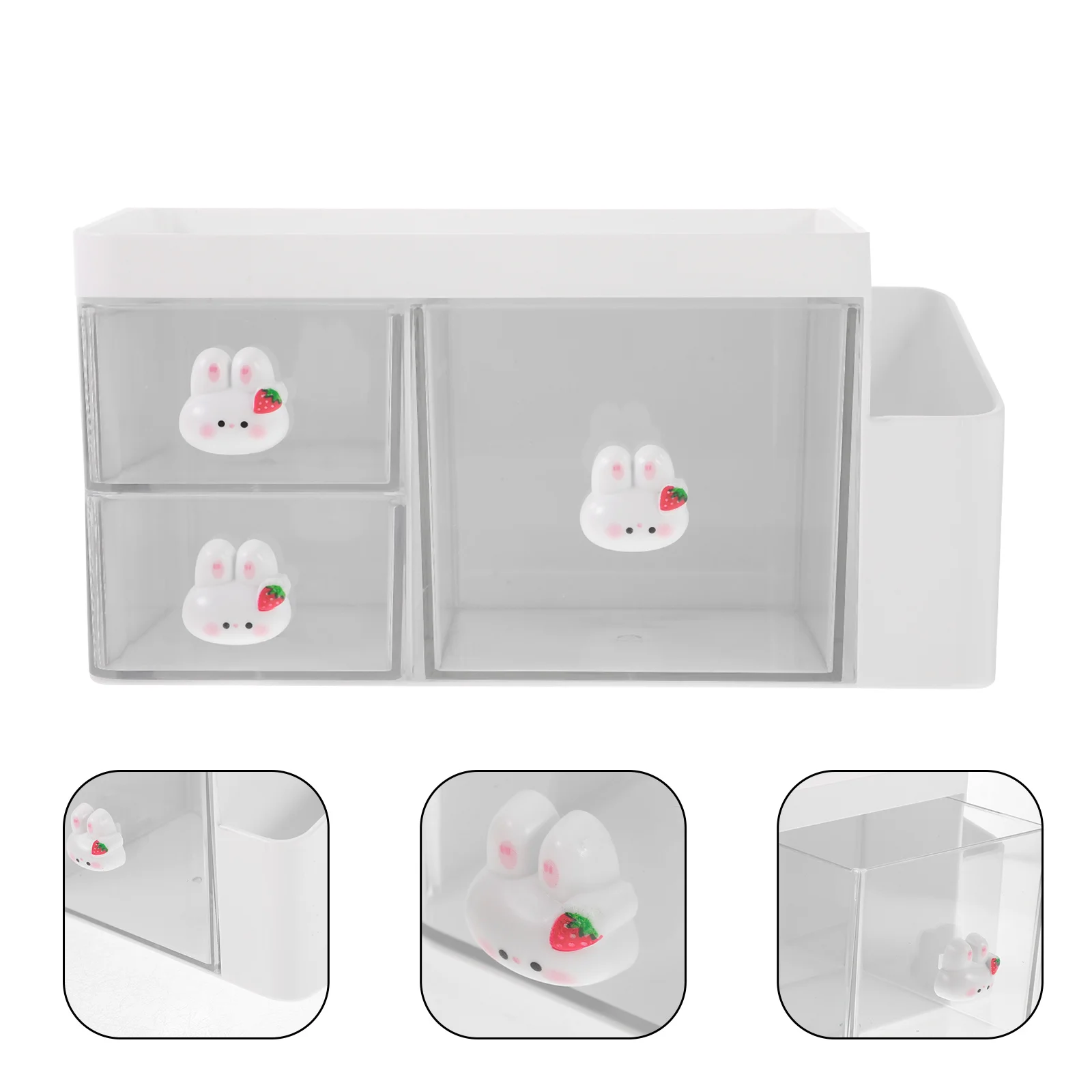 

Clear Pen Organizer Multi-Functional Desk Storage Box Large Capacity Stationery Holder for Office Home Desk Organizer