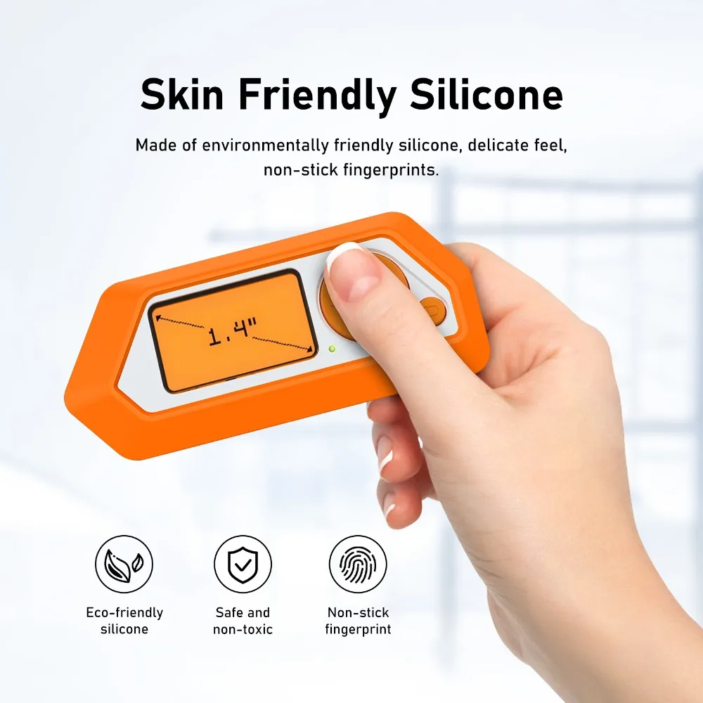 Silicone For Flipper Zero Protective Case White/Orange Multifunctional Tool Game Console Protective Cover for For Flipper Zero