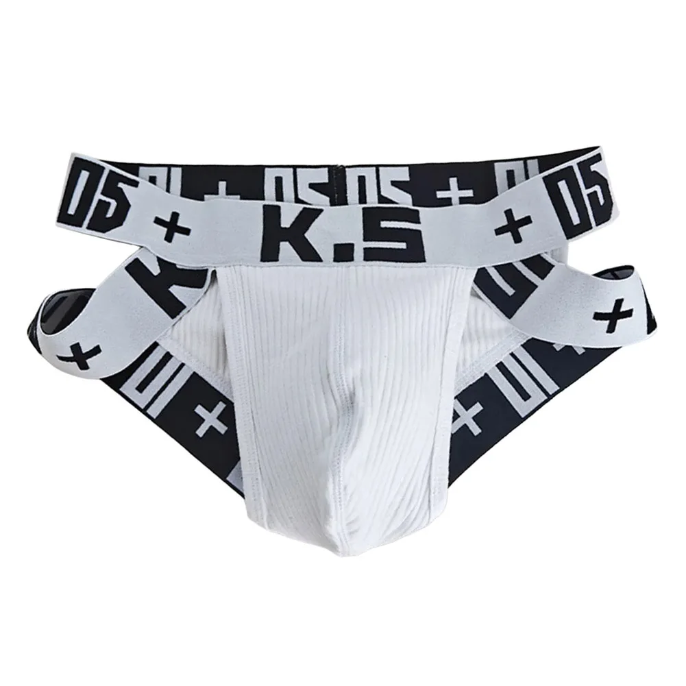 Low Waist Men\'s Cotton Briefs Underwear with High Fork for Sport Activities and Casual Use Elastic and Comfortable Fabric Fit