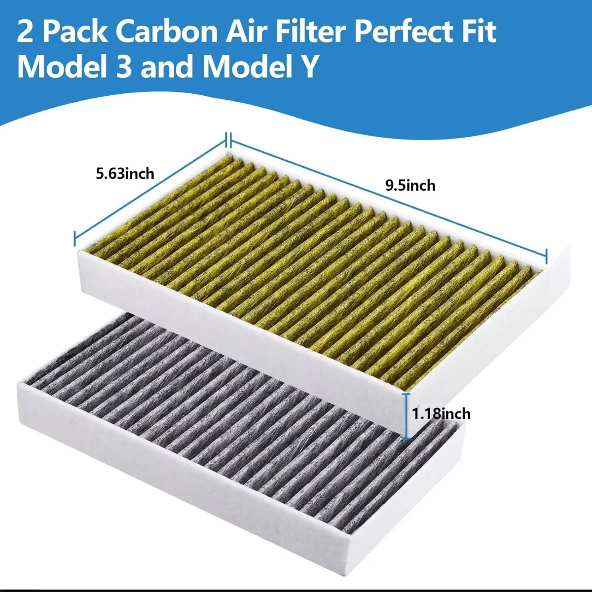 Lnake Car Air Conditioning Filter Activated Carbon Air Conditioning Air Filter Suitable For Tesla Model 3 Model Y Cabin Air Filt