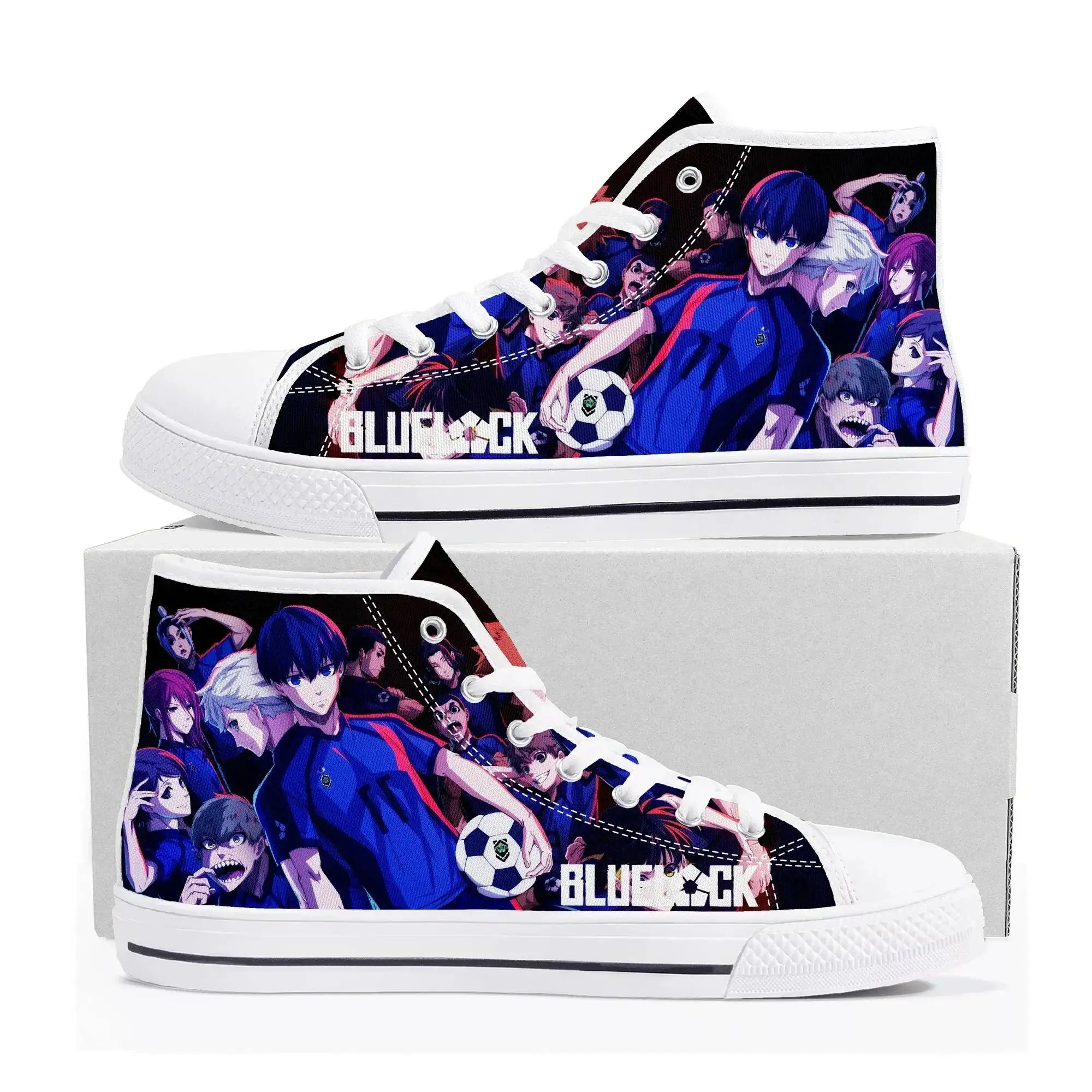 Blue Lock Top Sneakers Mens Womens Yoichi Isagi High Quality Canvas Sneaker Comics Manga Couple Customized Shoes