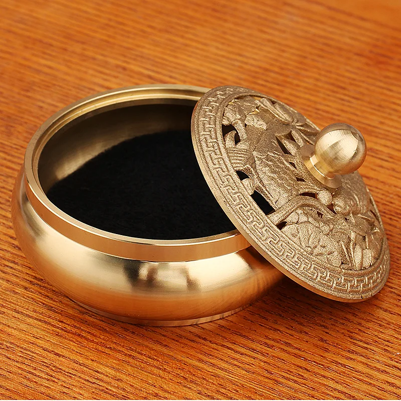 Brass Pisces Burner Lotus Indoor Living Room Fireproof Cotton Gourd Incense Holder Metal Craft Ornament Wholesal