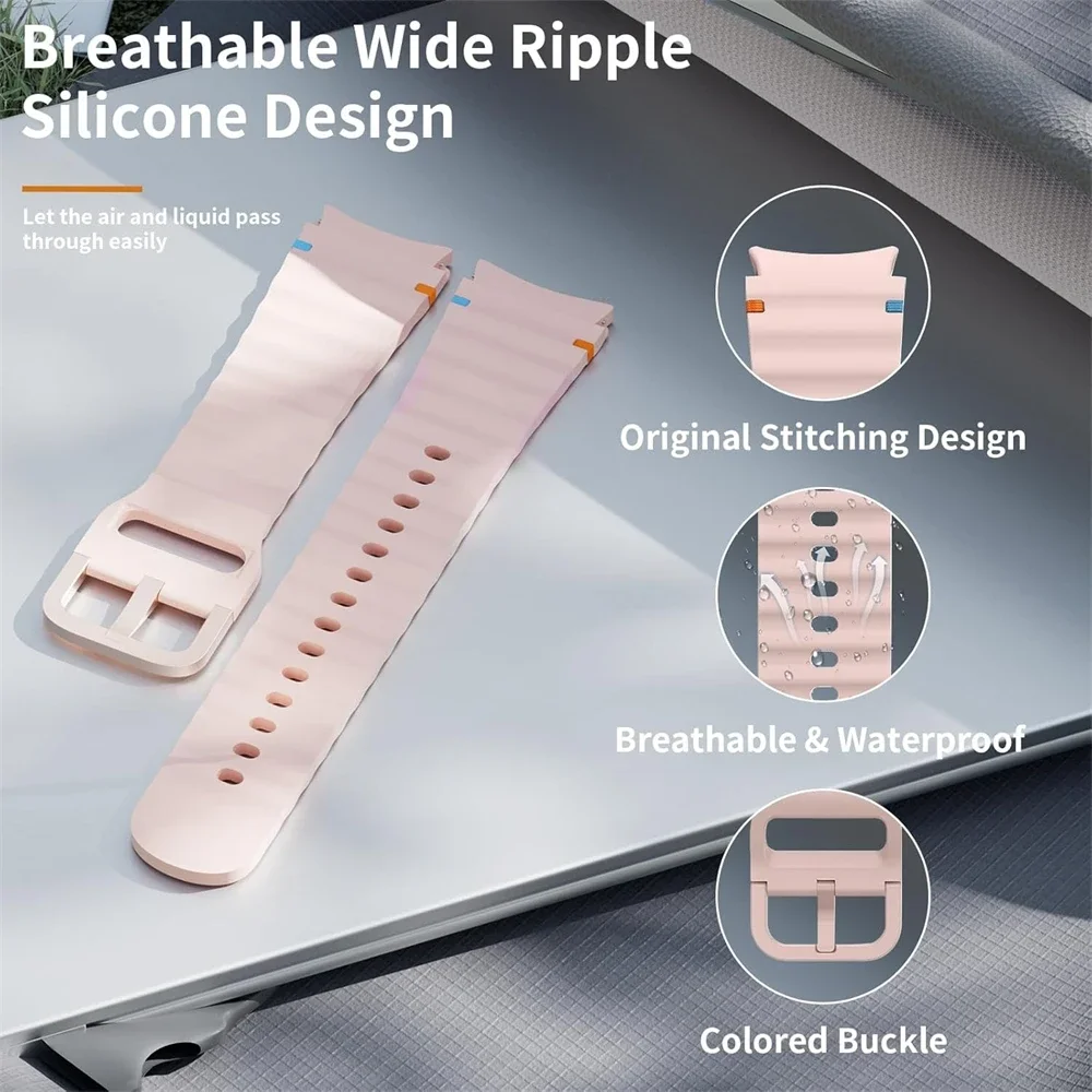 حزام لساعة سامسونج جالاكسي 7 6 5 4 كلاسيك 5 برو 44 مللي متر 40 مللي متر 43 مللي متر 42 مللي متر 47 مللي متر 45 مللي متر سوار سيليكون جالاكسي ساعة 4 5 6 7 الفرقة #3