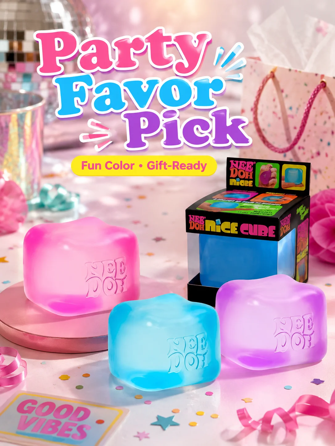Fidget Cube Original - 1/2/3個入り NeeDoh ナイスキューブ スーパーソリッドスクイッシュ：満足感あふれるもちスクイッシュ、2.25インチの感覚刺激ストレスボール、大人のADHD不安解消、オフィスデスクの落ち着きを促すグッズ、パーティーの記念品、ギフトに最適、期間限定オファー