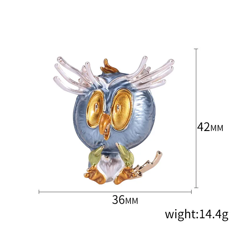 CINDY XIANG 4 Colors Available Enamel Owl Brooches For Women Cute Animal Brooch Pin