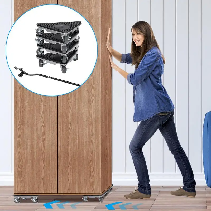 360 Rotation Wheels Furniture Dolly Furniture Mover With Wheels & Furniture Lifter Carbon Steel Furniture Lifter With 3 360