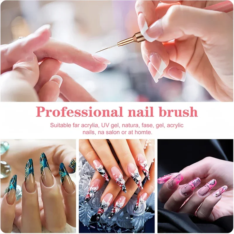 5pc/1set Nail Art Liner Brushe - Nail Art Sch 评论和价格