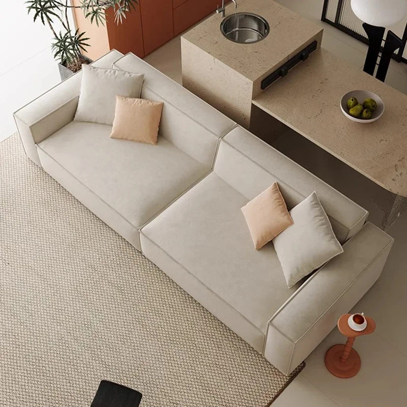 

-Linen fabric sofa set color living room sofa cube modular sofa