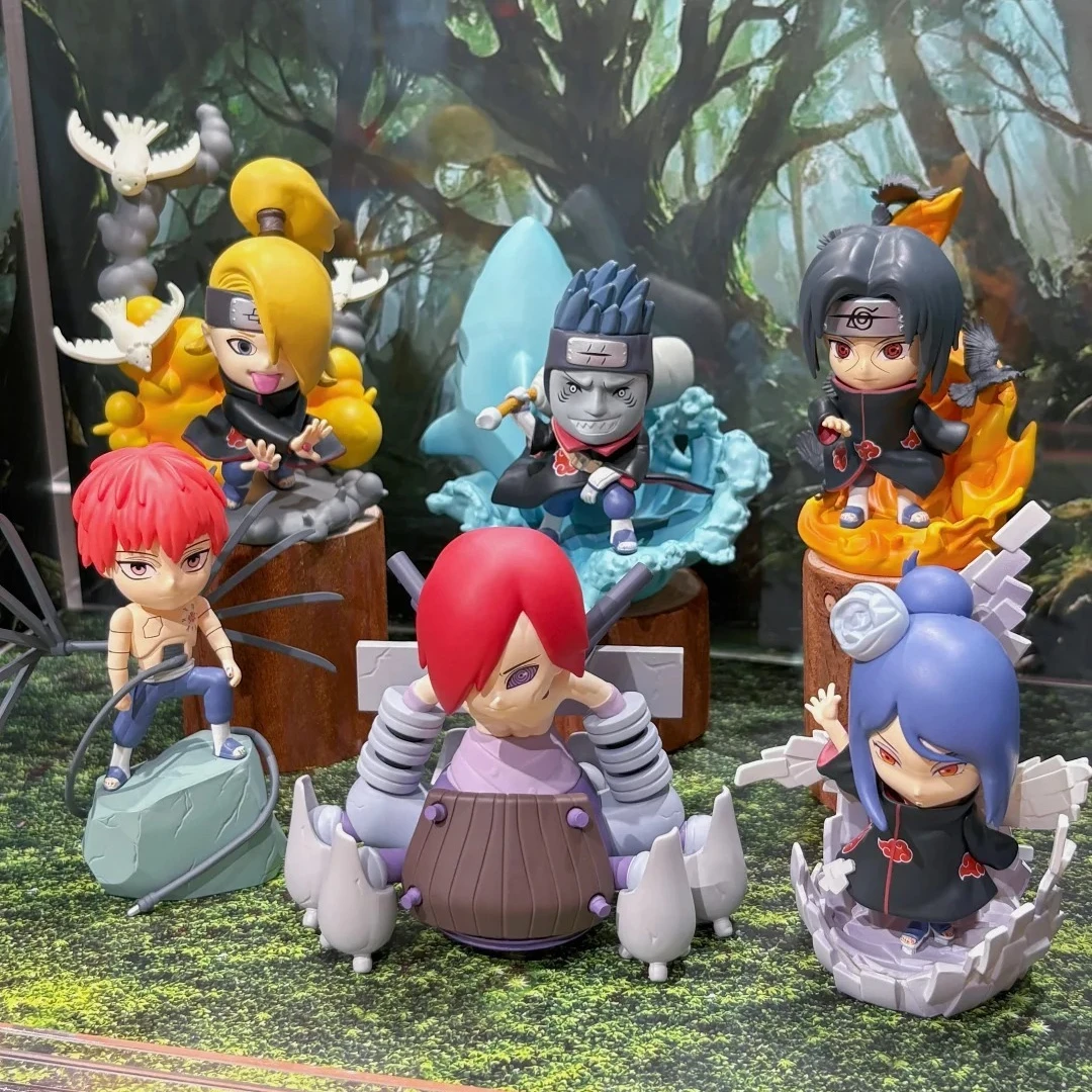 

Наруто Акацуки Сборн Учиха Итачи слепая коробка Mystery Box аниме фигурки героев мультфильмов коллекция модель статуя модные игрушки подарки