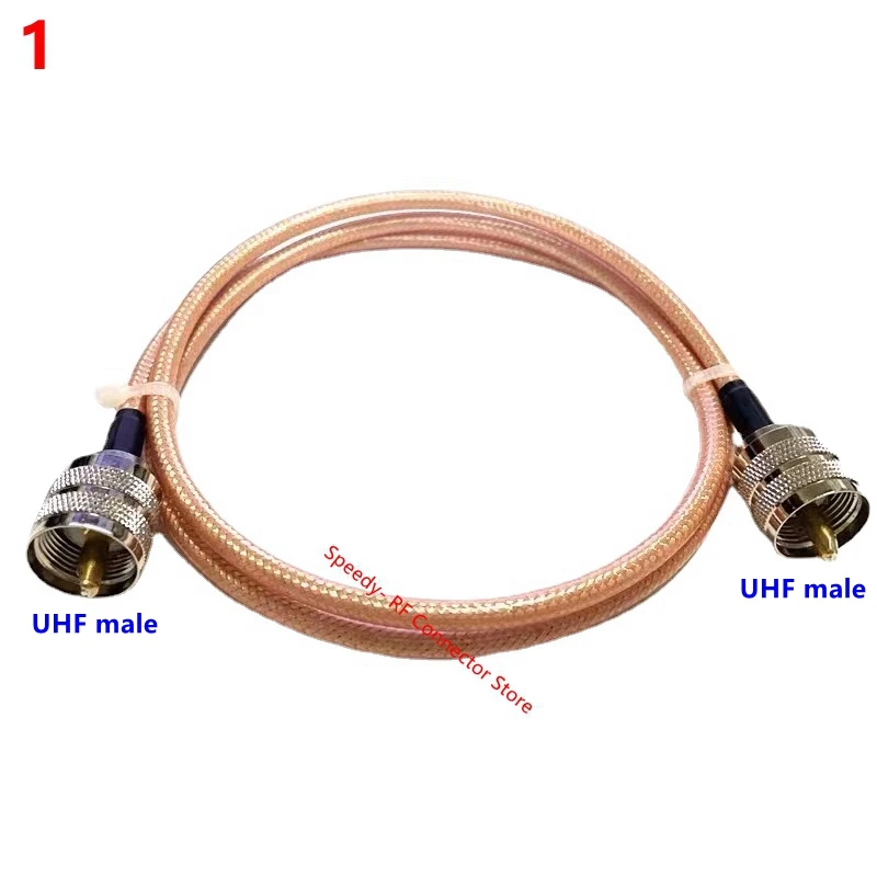 RG400 Coax Cable Double Shielded Crimp for UHF PL259 N Type TNC BNC Male Female Connector Extension Fast Delivery Brass Copper