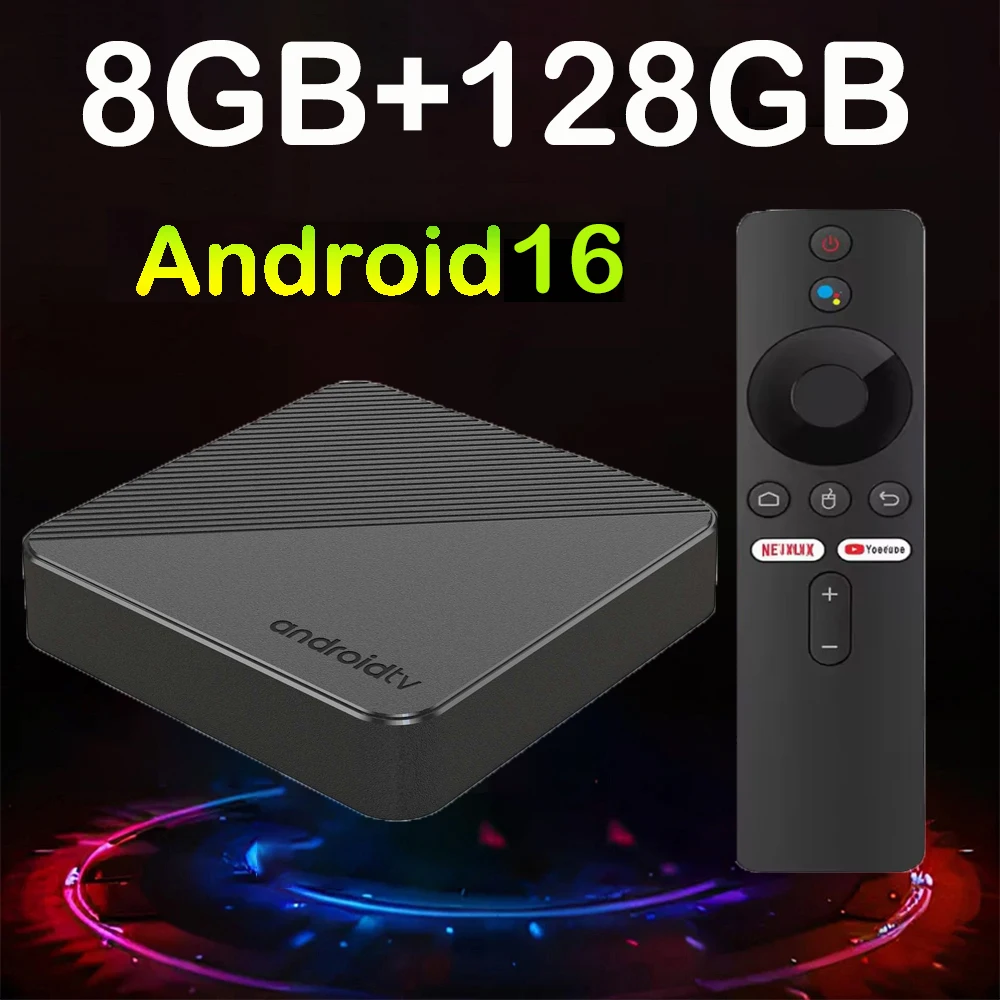 YOZHIXU Android 16 T8 Smart TV Box, Interfaz de Usuario Dual, Wifi 6 Dual, RK3518, Asistente de Voz de Google, Control Remoto, 4GB 8GB 32GB 64GB 128GB, Reproductor Multimedia
