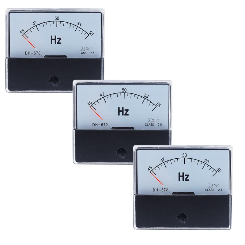 NEW DH-670 Pointer type frequency meter DH-670 45-55HZ 380V 220V 100V Hertz meter