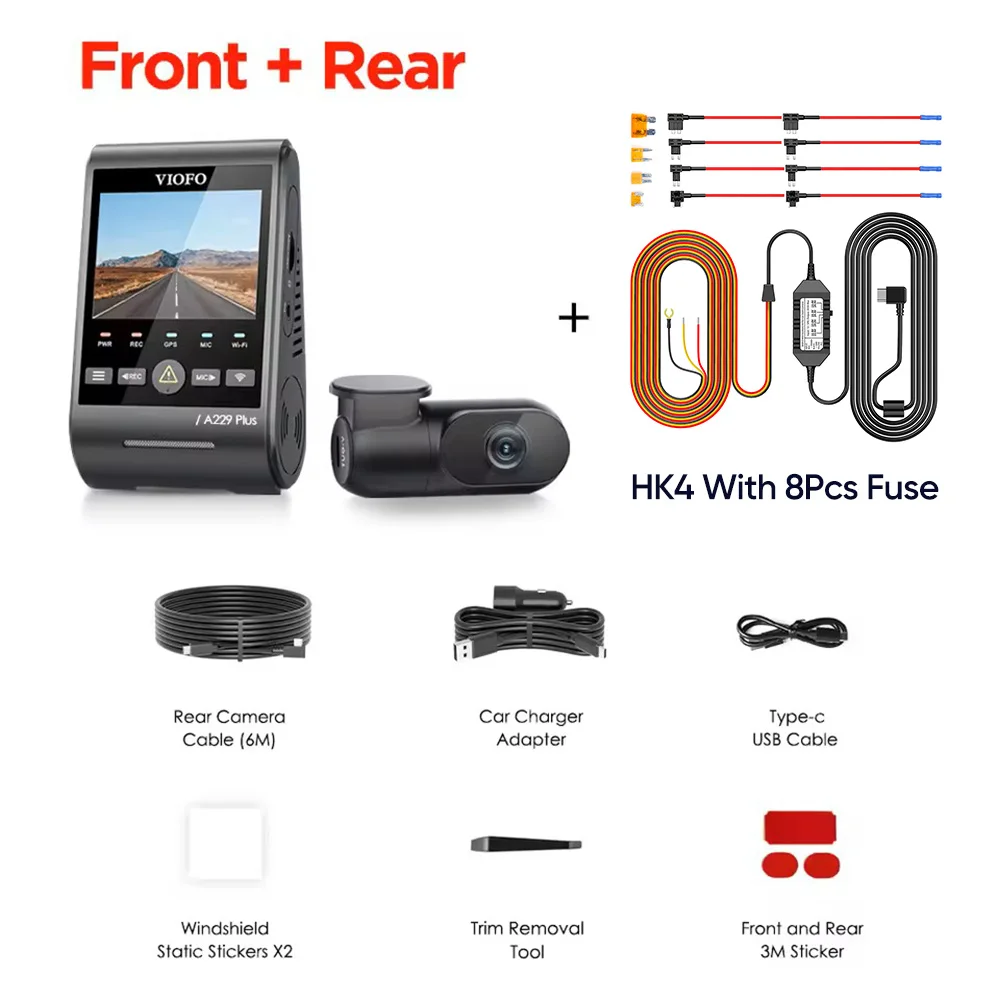 VIOFO A229 PLUS Car DVR 2K HDR Video Recorder 5GHZ WI-FI GPS Voice Control Dash Camera With Buffered Parking Mode Night Vision image 3