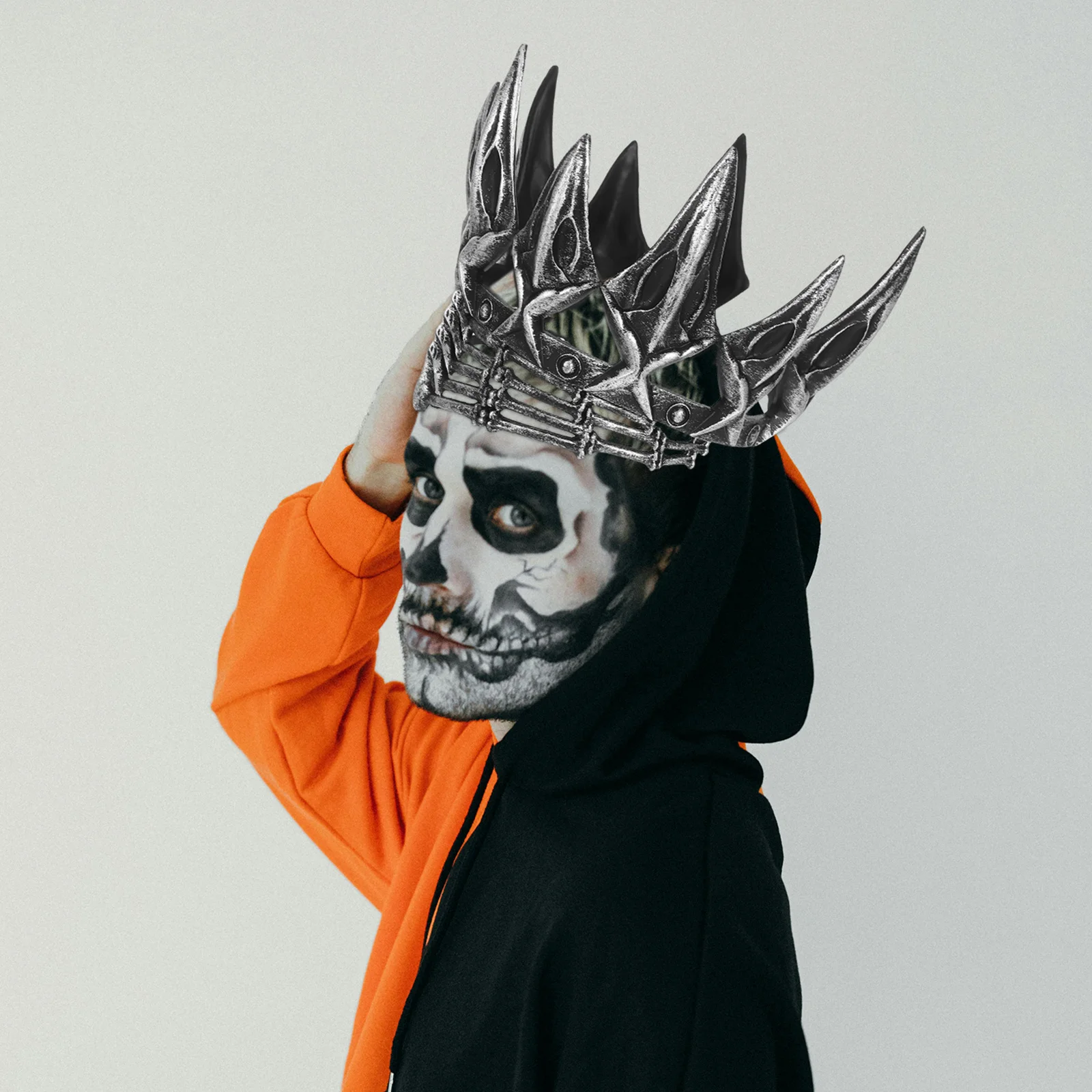 Korona do Cosplay na Gotycką Imprezę Męska Damska Luksusowa Ozdoba na Głowę Halloween Bal Scena Elegancka Biżuteria Kostiumowa dla Dorosłych Prezent