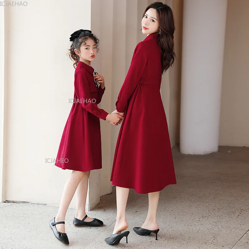 Mother Daughter Matching Dress Red Chinese Style Qipao Spring Clothes New  Vintage Artistic Motherhood Gown Dresses Set Clothes - AliExpress 1501