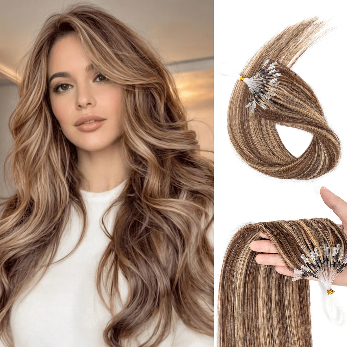 

Наращивание волос с микропетлей Наращивание волос холодного сплавления Легкая установка Не липкий клей Натуральные человеческие волосы Прямые мягкие 12-20 дюймов 30 г