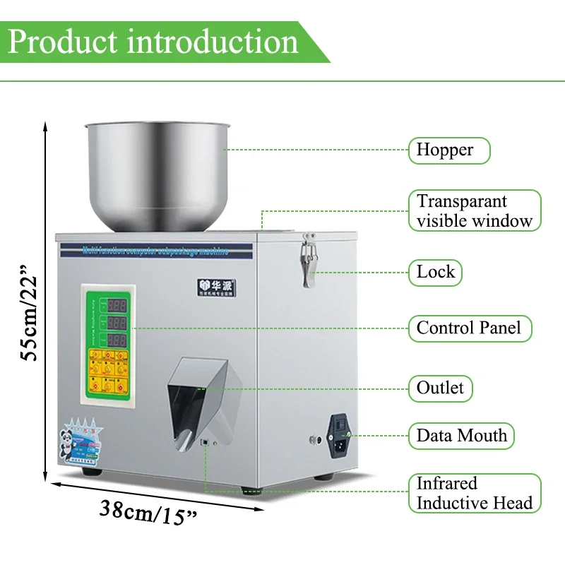 1-100g Powder Filling Machine Quantitative Coffee Powder Dispensing Machine Particle Sachet Spice Granule Filling Machine