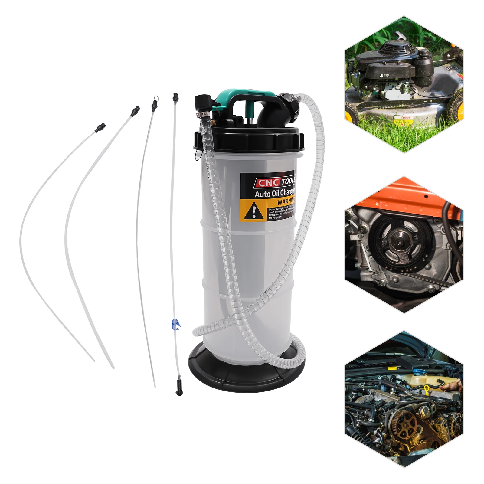 Estrattore manuale per olio Cilindro per estratto di liquidi da 5,3 litri per automobili, motocicli, tosaerba, barche