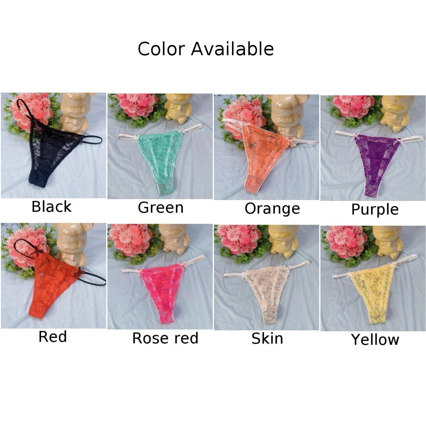 Damesondergoed G-string Kant Mooi nylon slipje met lage taille Doorzichtige sexy lingerie 1-delige katoenen binnenvoering