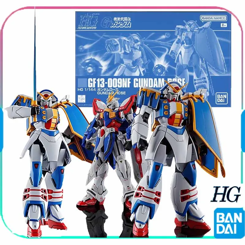 Bandai Genuine HG1/144 GF13-009NF ROSE Gundam kit Anime Action Figure Assembly Toys for Gift Collectible Model Children Toys