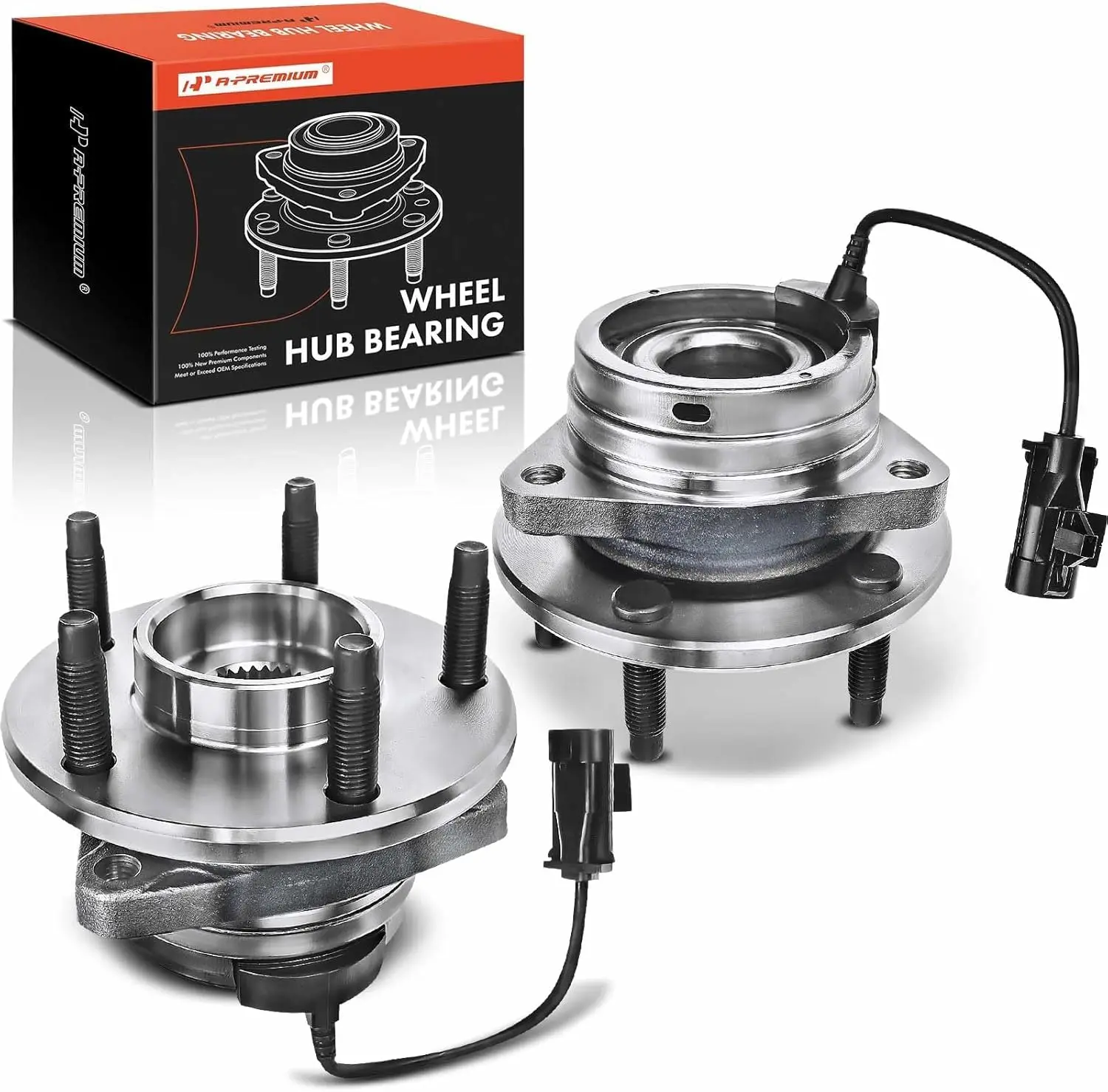 

2-Pack Front Wheel Bearing Hub Assembly with ABS & 5-Lug for Chevrolet Malibu Pontiac G6 Saturn Aura