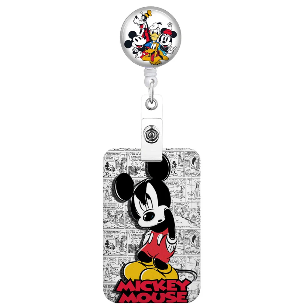 Potdemeiel Minnie Mouse Keychain Lanyard for Keys ID Badge Holder Credit Card Neck Strap Keychain Lariat Easy to pull buckle