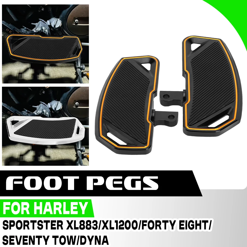 

Motorcycle Floorboards Pedal Footboard Rider Footrests Wide Foot Pegs Driver Footpeg For Harley Dyna Sportster 883 XL1200 48 72