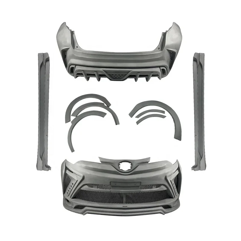 Hot Selling Car Bumper for Chr Upgrade Glanzen Style Front Bumper Rear Bumper Side Skirts Wheel Trim