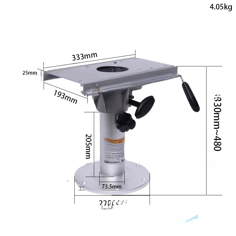 Marine Manual Legs RV Steamship Yacht Seat Lifting Base Bracket Can Be Moved Left And Right Support