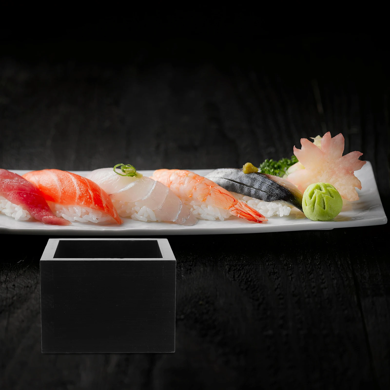 

2pcs Square Creative Sake Wooden Cups Portable Storage Box For Coffee Mug Glass Travel Wooden Container