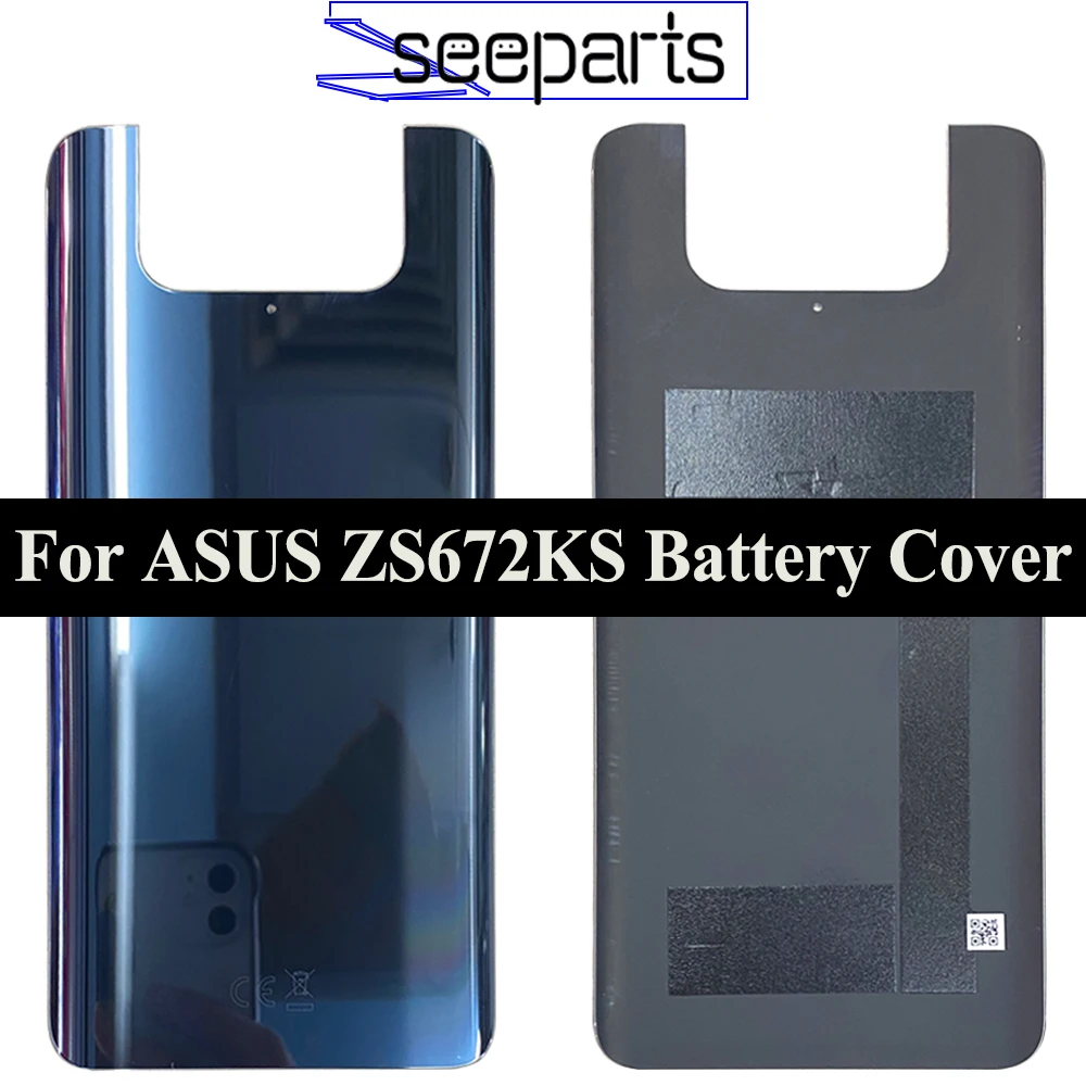 

6.67" Back Cover For Asus Zenfone 8 Flip Back Battery Cover Door Rear Housing Repair Parts For ASUS ZS672KS Battery Cover I004D