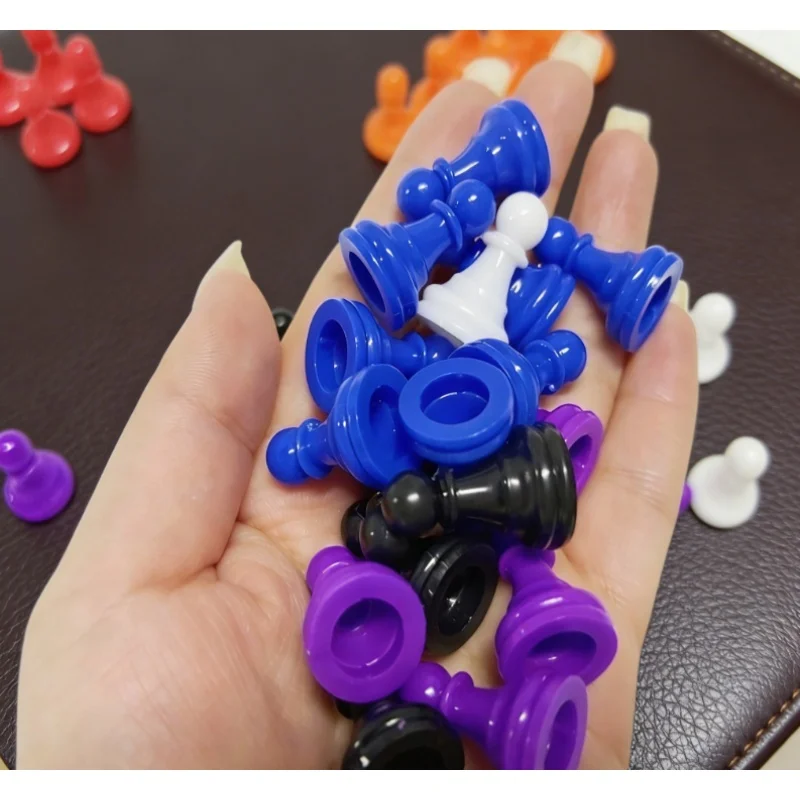 

50 шт. пластиковых шахматных пешек для настольных игр, дополнительный набор, компоненты, маркеры для настольных игр, товары для рукоделия, полые пластиковые фишки для шашек