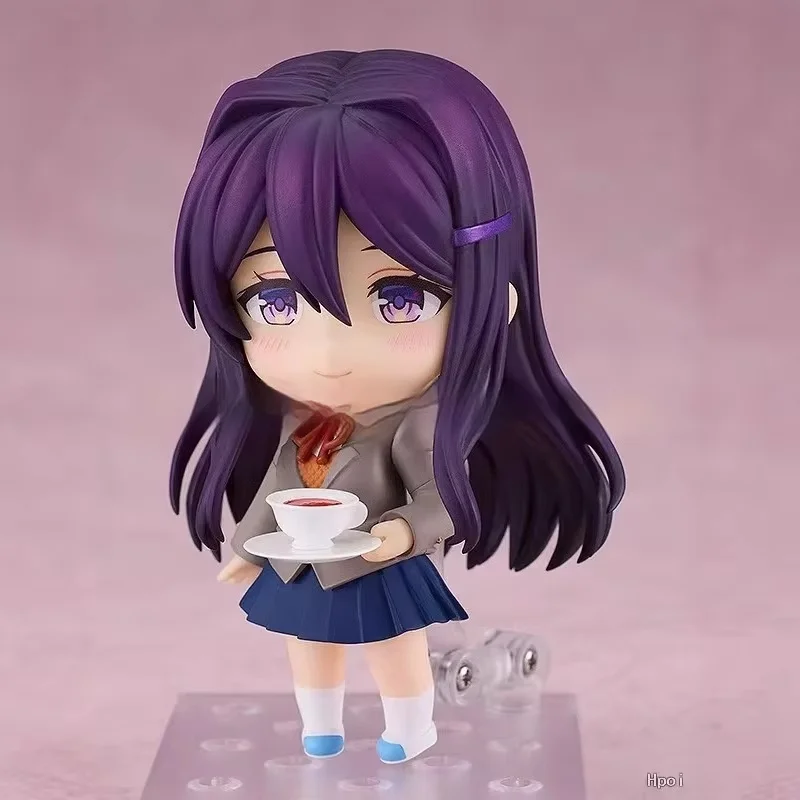 Heißer Nendoroid 2283 Yuri Doki Doki Literature Club Anime-Figur PVC-Modell Spielzeug Desktop-Ornament Sammlerstück für Erwachsenen-Sammlung